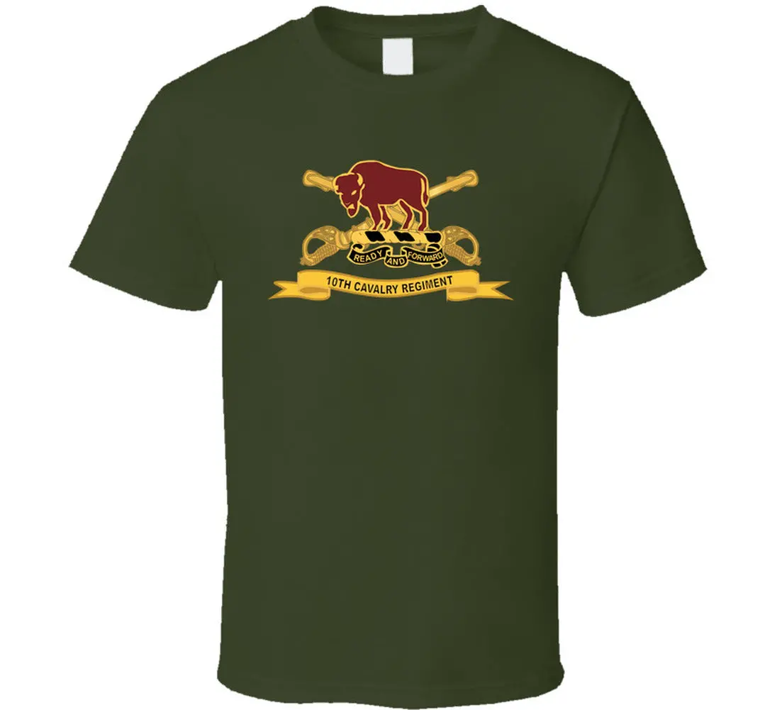 Army - 10Th Cavalry Regiment W Br - Ribbon - T-Shirts - Classic 5