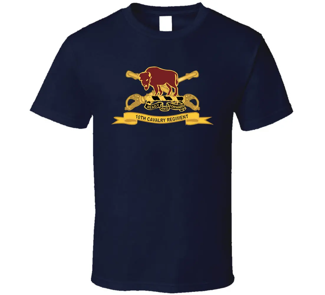 Army - 10Th Cavalry Regiment W Br - Ribbon - T-Shirts - Classic 4