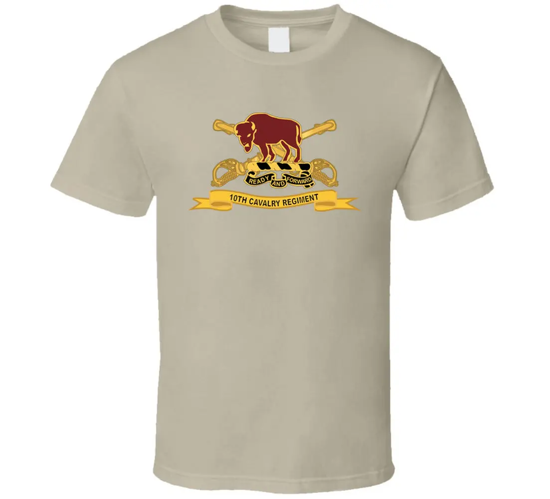 Army - 10Th Cavalry Regiment W Br - Ribbon - T-Shirts - Classic 6