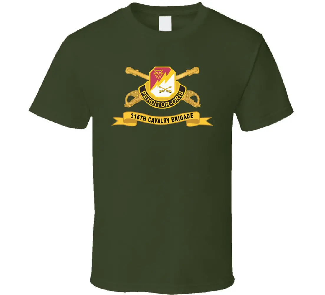 316Th Cavalry Brigade - Dui W Br - Ribbon - T-Shirts - Classic 5