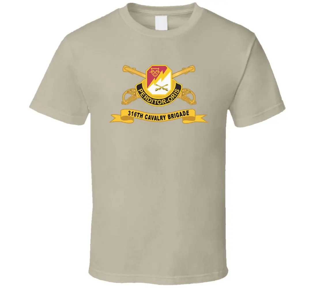 316Th Cavalry Brigade - Dui W Br - Ribbon - T-Shirts - Classic 6