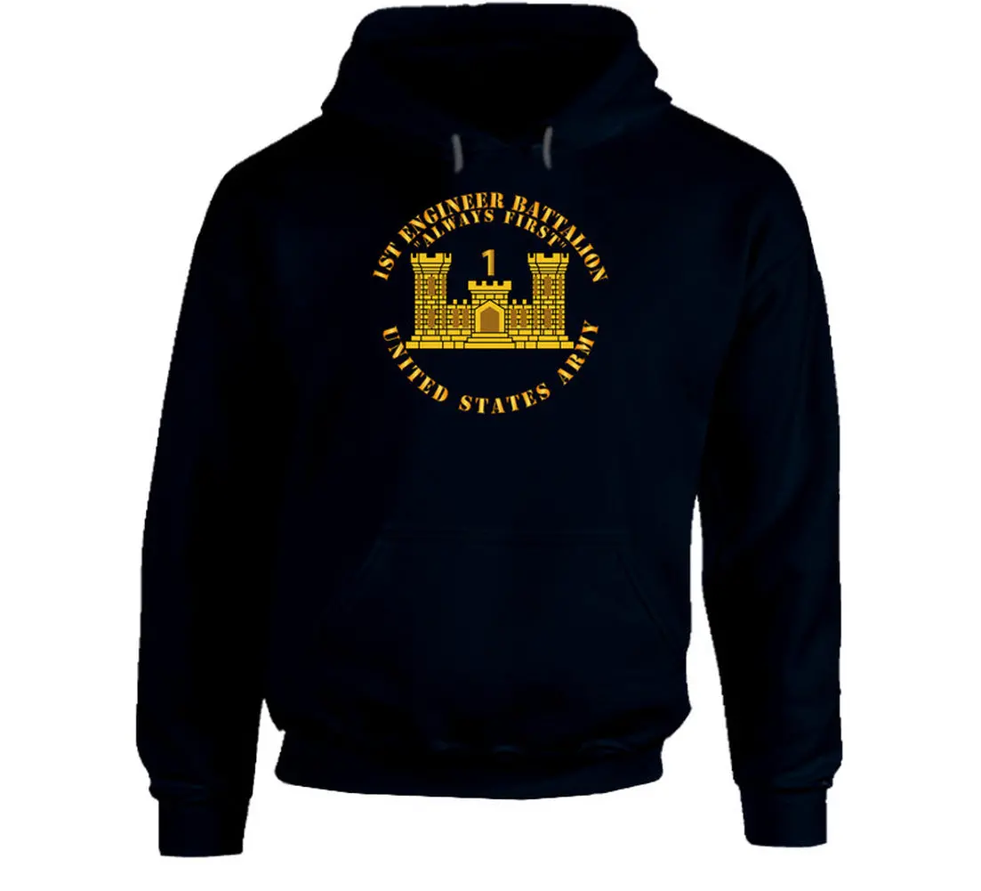 Show your pride with this US Army 1st Engineer Battalion t-shirt featuring the iconic 'Always First' motto and Engineer Branch insignia. - Image 11