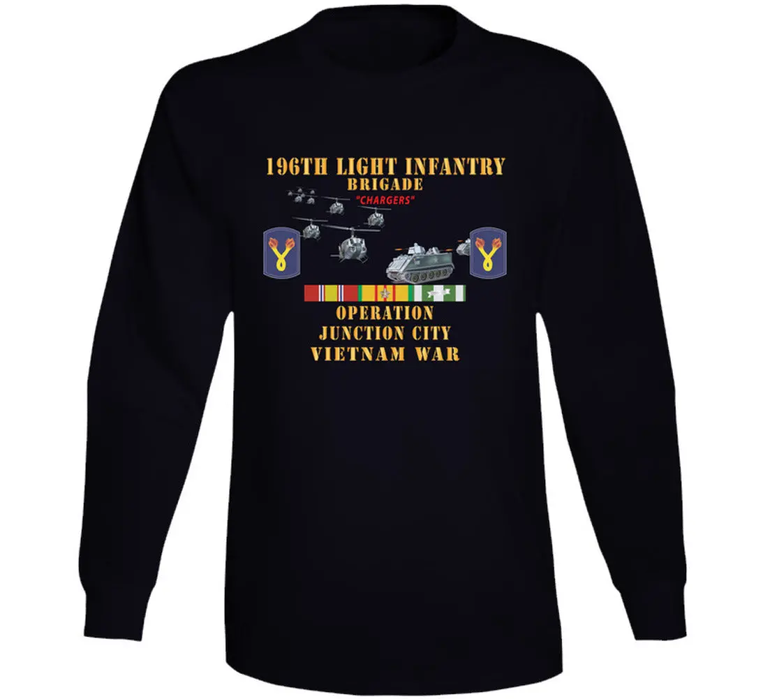 Army - 196Th Light Infantry Brigade - Operation Junction City, Air Asssault, Apcs - Ssi - Vn Svc - Long Sleeve 1