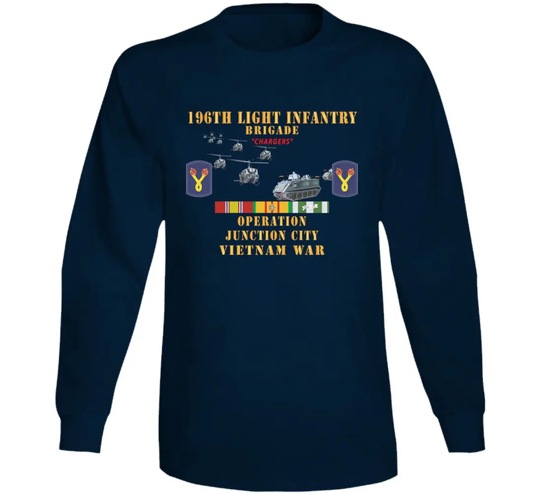 Army - 196Th Light Infantry Brigade - Operation Junction City, Air Asssault, Apcs - Ssi - Vn Svc - Long Sleeve 2