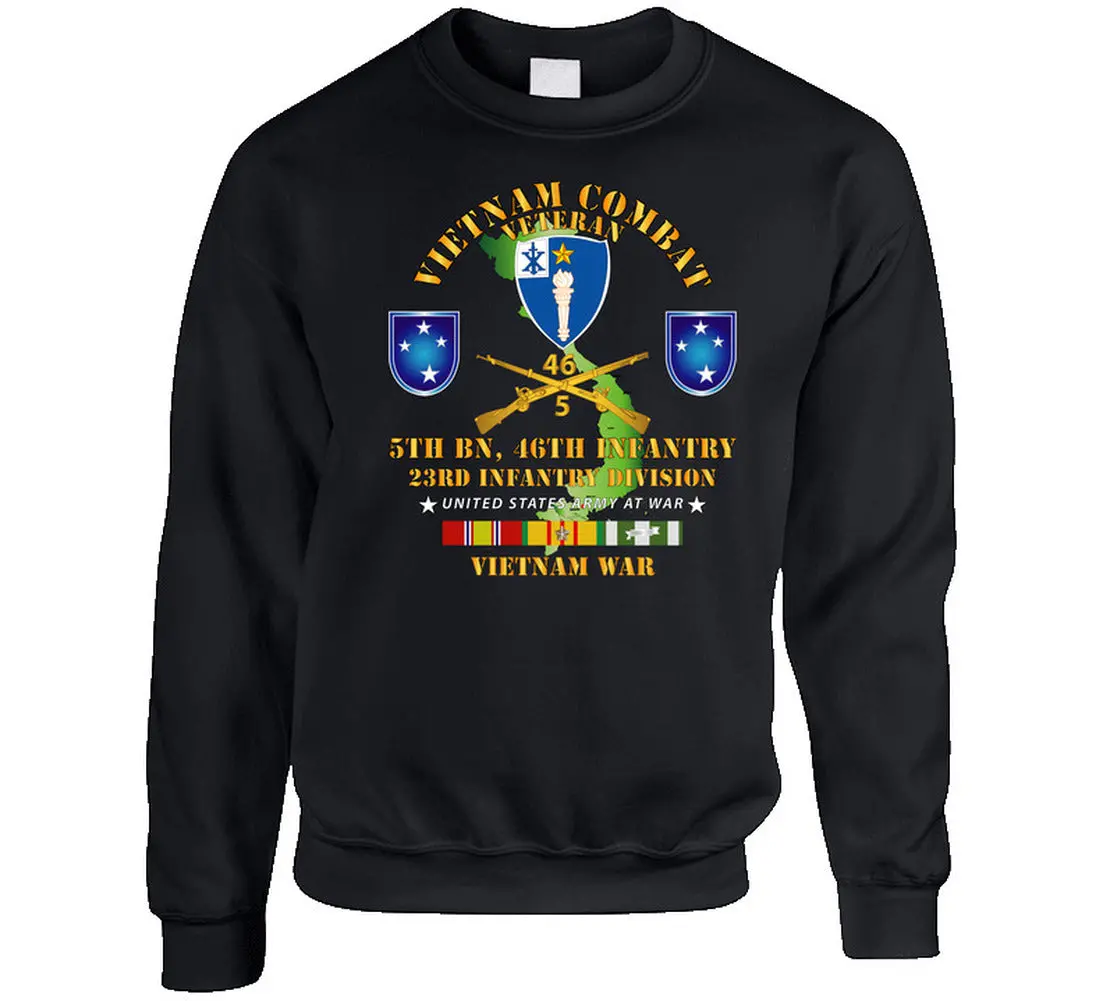 Army - 5Th Bn 46Th Infantry W Vn Svc - Sweatshirt 1