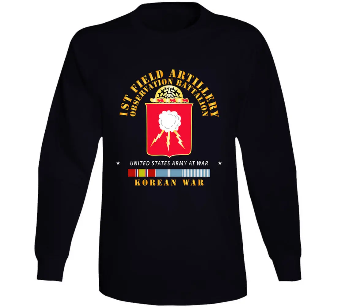Army  - 1St Field Artillery Observation Battalion - Korean War W Kor Svc - Long Sleeve 1