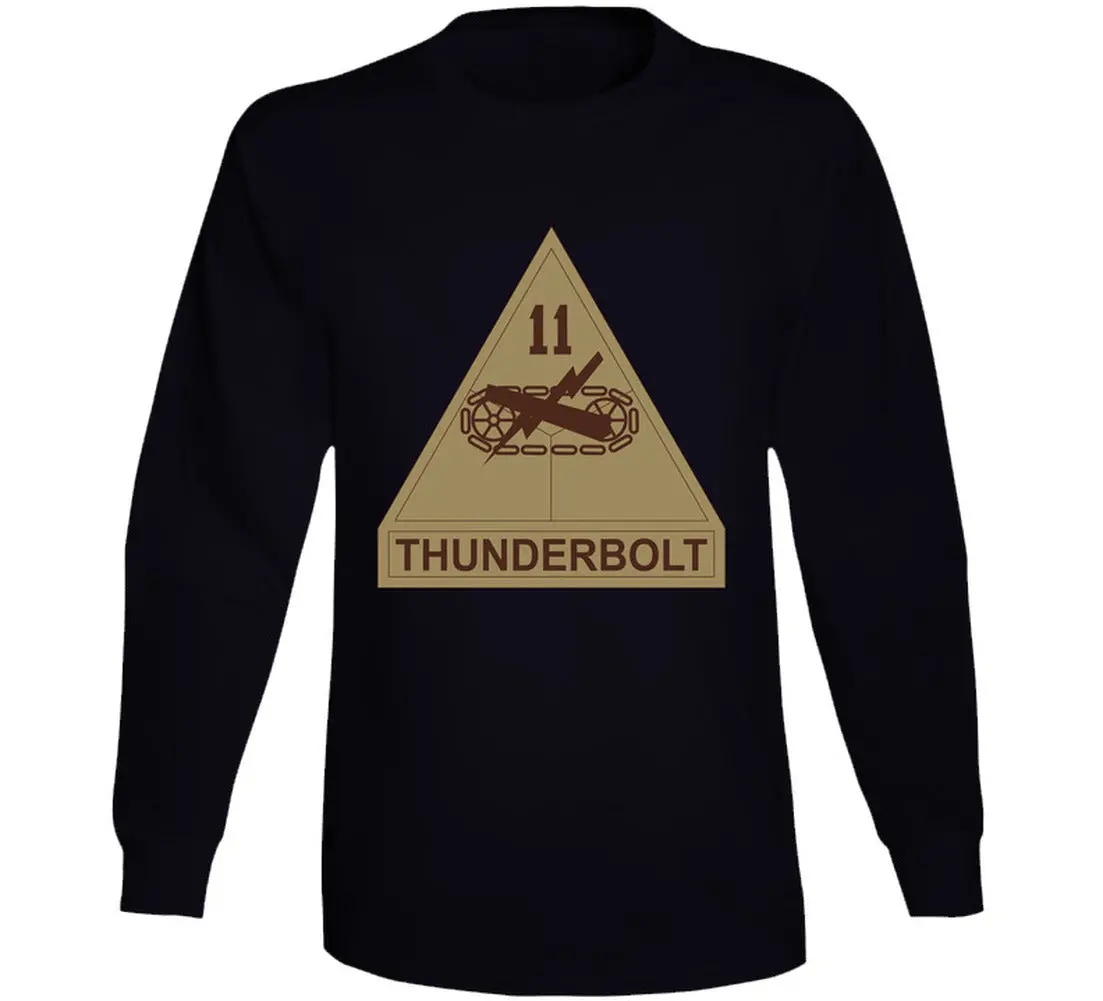 Army - Ssi - 11Th Armored Division W Name Tape - Subdued Desert - Long Sleeve 1