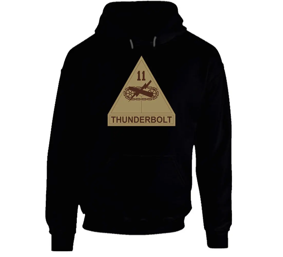 Army - Ssi - 11Th Armored Division W Name Tape - Subdued Desert - Hoodie 1
