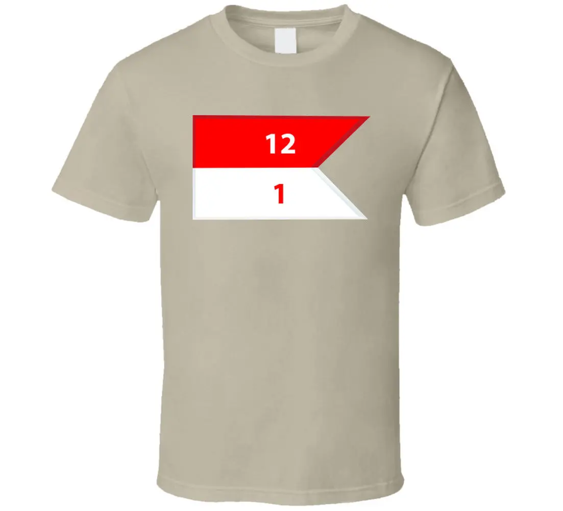 Army - 1St Squadron, 12Th Cavalry Guidon V1 T Shirt - Classic 6