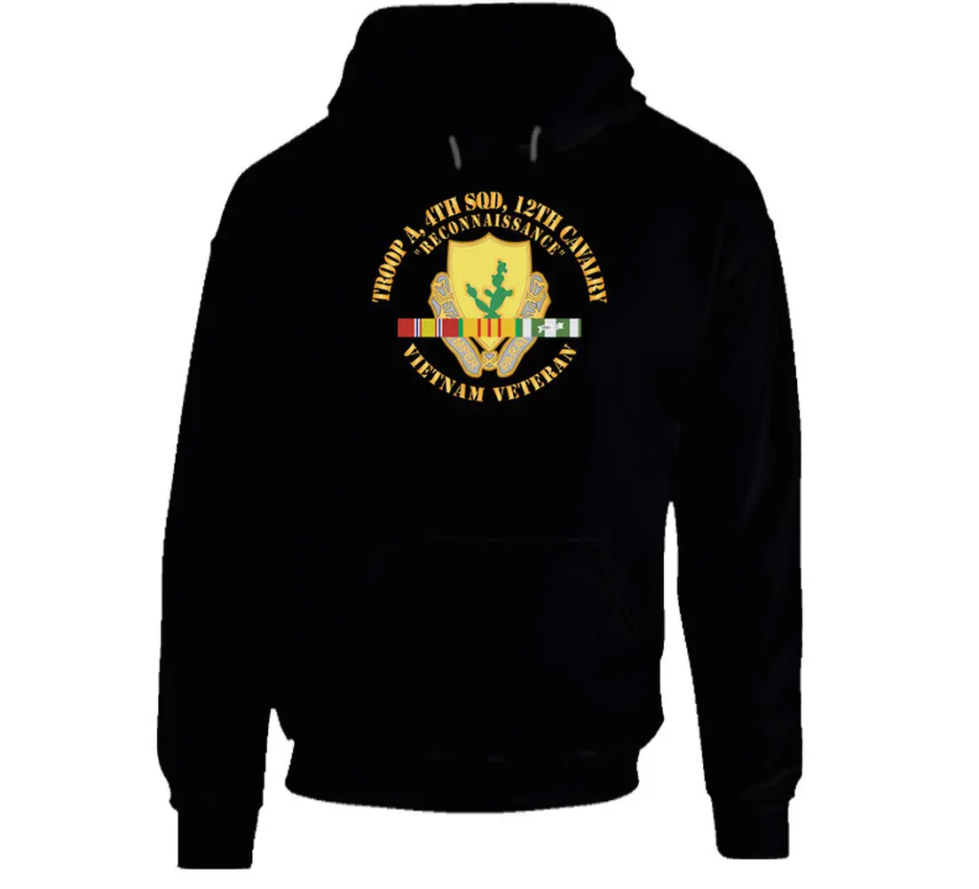 Army  - Troop A, 4Th Squadron, 12Th Cavalry W Svc Ribbons - Hoodie 1