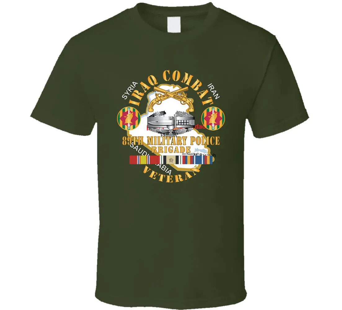 Army - 89Th Military Police Brigade - Iraq Combat Veteran - Ssi - Cab, Br W Iraq Svc - T-Shirts - Classic 5