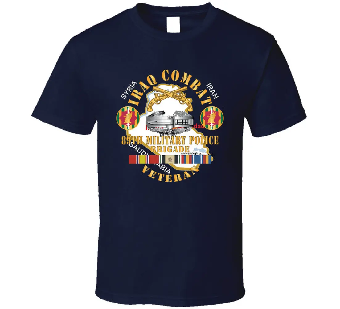 Army - 89Th Military Police Brigade - Iraq Combat Veteran - Ssi - Cab, Br W Iraq Svc - T-Shirts - Classic 4
