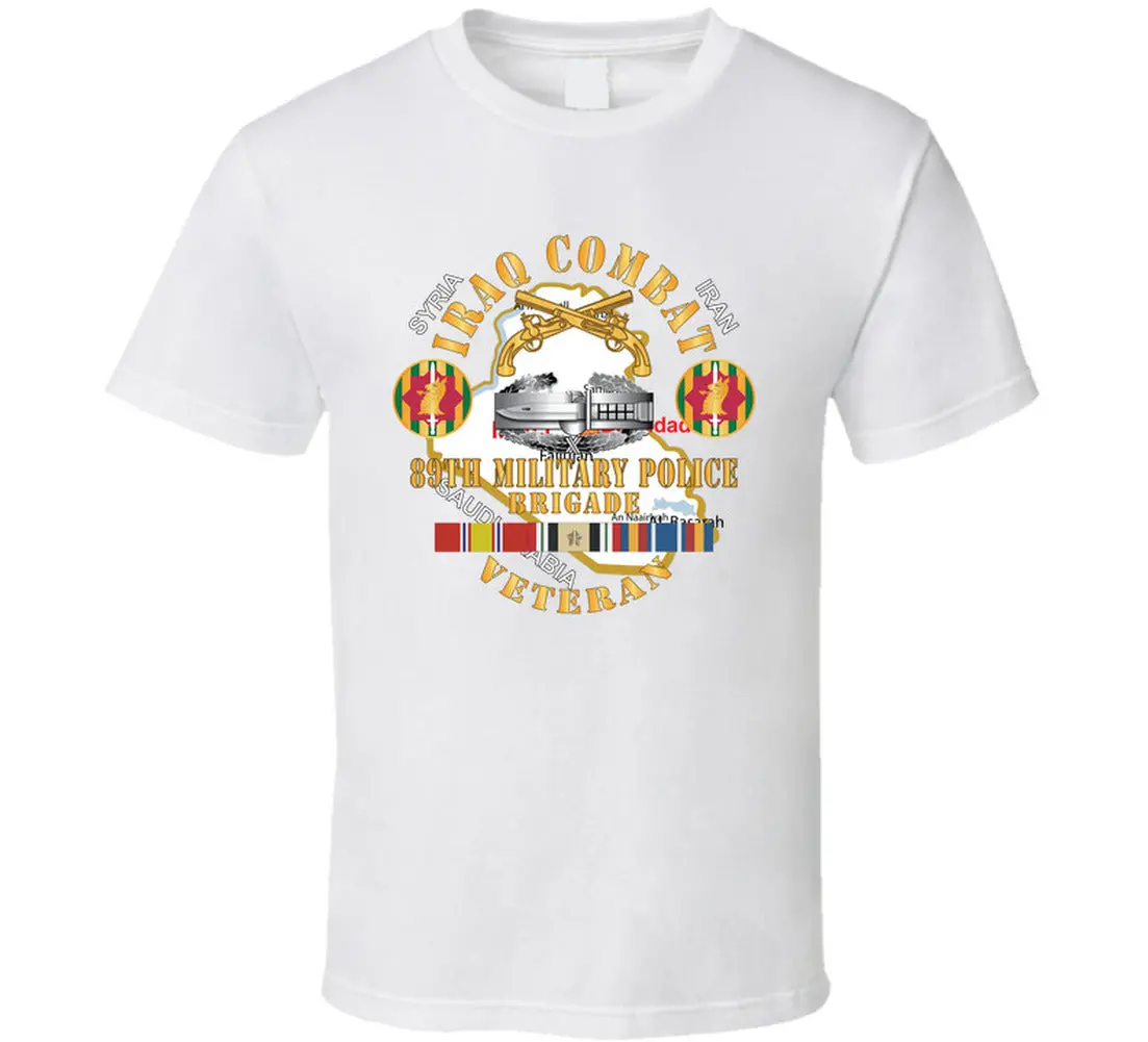 Army - 89Th Military Police Brigade - Iraq Combat Veteran - Ssi - Cab, Br W Iraq Svc - T-Shirts - Classic 3
