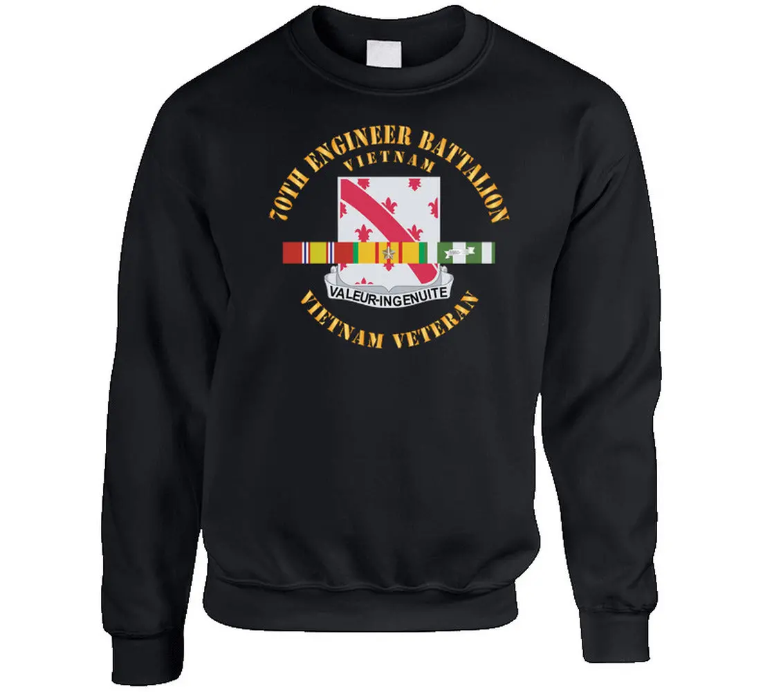 Army - 70Th Engineer Battalion Vn Svc Ribbons - Sweatshirt 1
