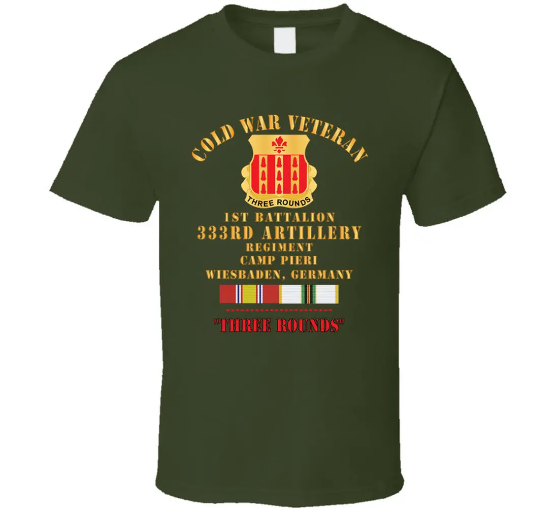 Army - Cold War Vet - 1St Bn 333Rd Artillery Regiment, Camp Pier, Germany W Cold Svc T Shirt - Classic 5