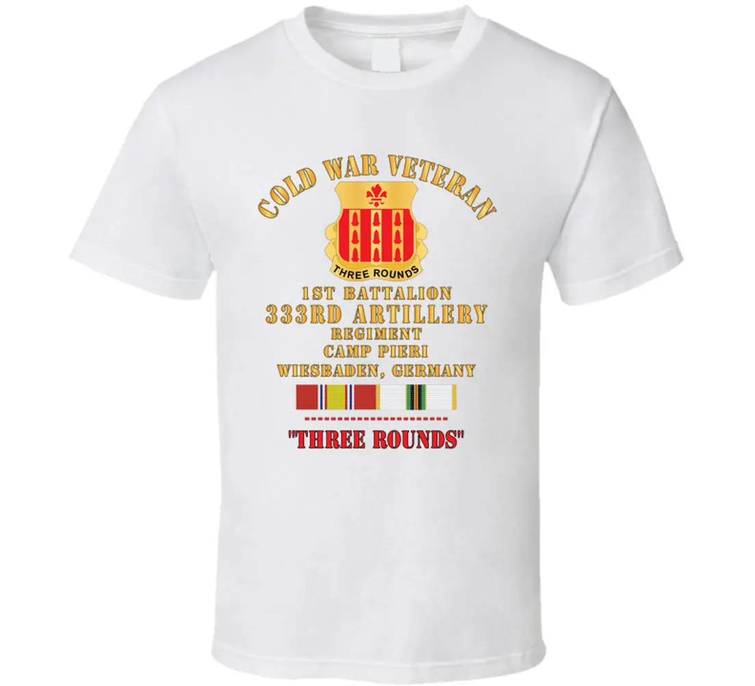 Army - Cold War Vet - 1St Bn 333Rd Artillery Regiment, Camp Pier, Germany W Cold Svc T Shirt - Classic 3