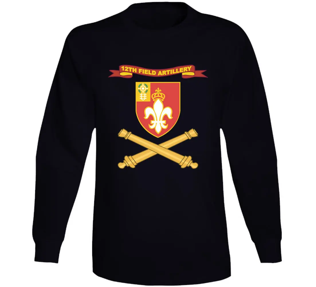 Army - 12Th Field Artillery W Ribbon - Br - Long Sleeve 1