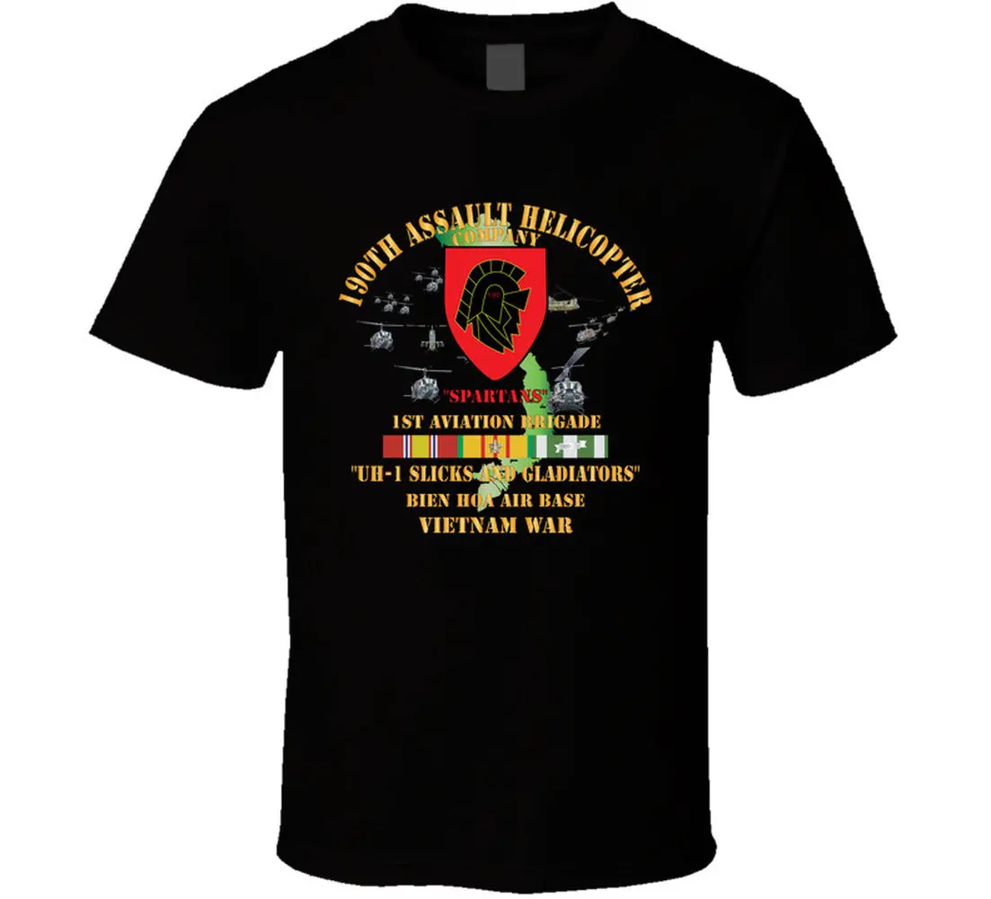 Army - 190Th Assault Helicopter Company - Ssi - Red- Gladiators - Bien Hoa Air Base, W Vn Svc T Shirt - Classic 2