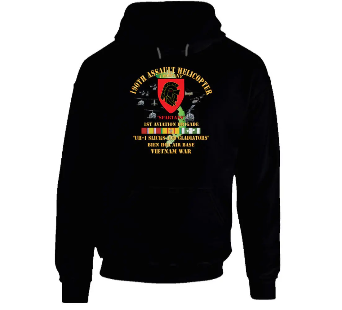 Army - 190Th Assault Helicopter Company - Ssi - Red-  Gladiators - Bien Hoa Air Base, W Vn Svc - Hoodie 1