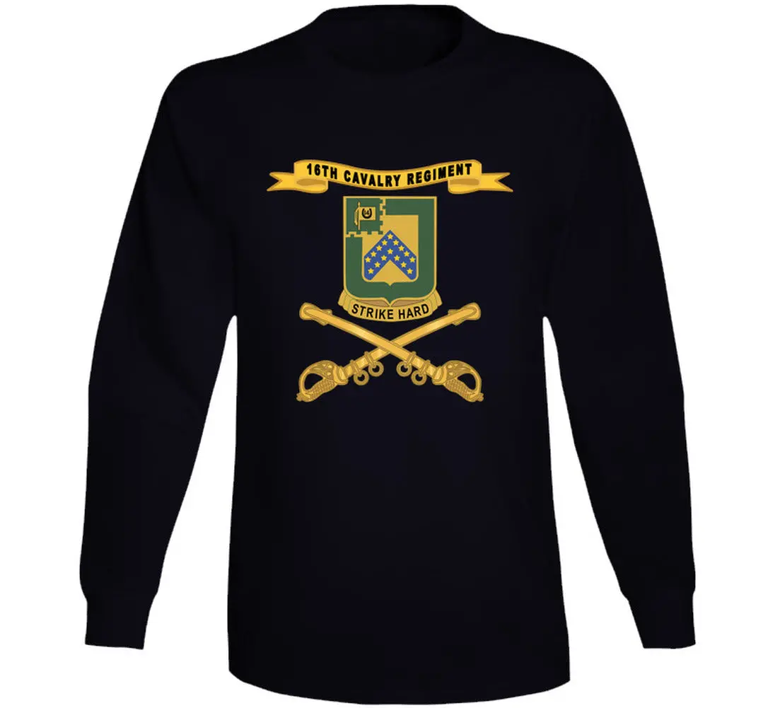Army  - 16Th Cavalry Regiment W Ribbon - Br - Long Sleeve 1
