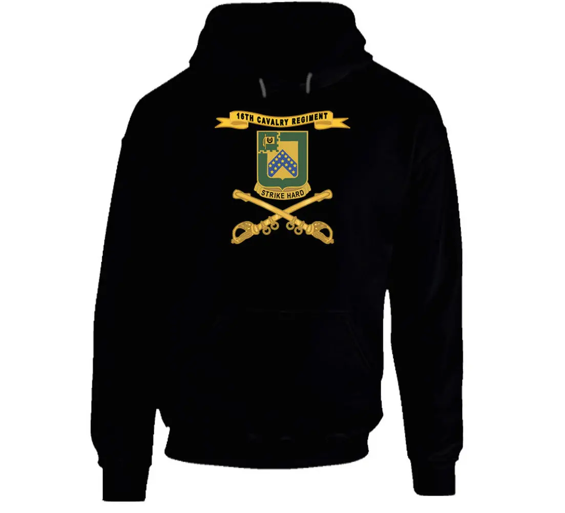 Army  - 16Th Cavalry Regiment W Ribbon - Br - Hoodie 1