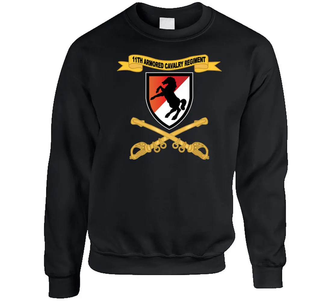 Army  - 11Th Armored Cavalry Regiment - Ssi W Ribbon - Br - Sweatshirt 1