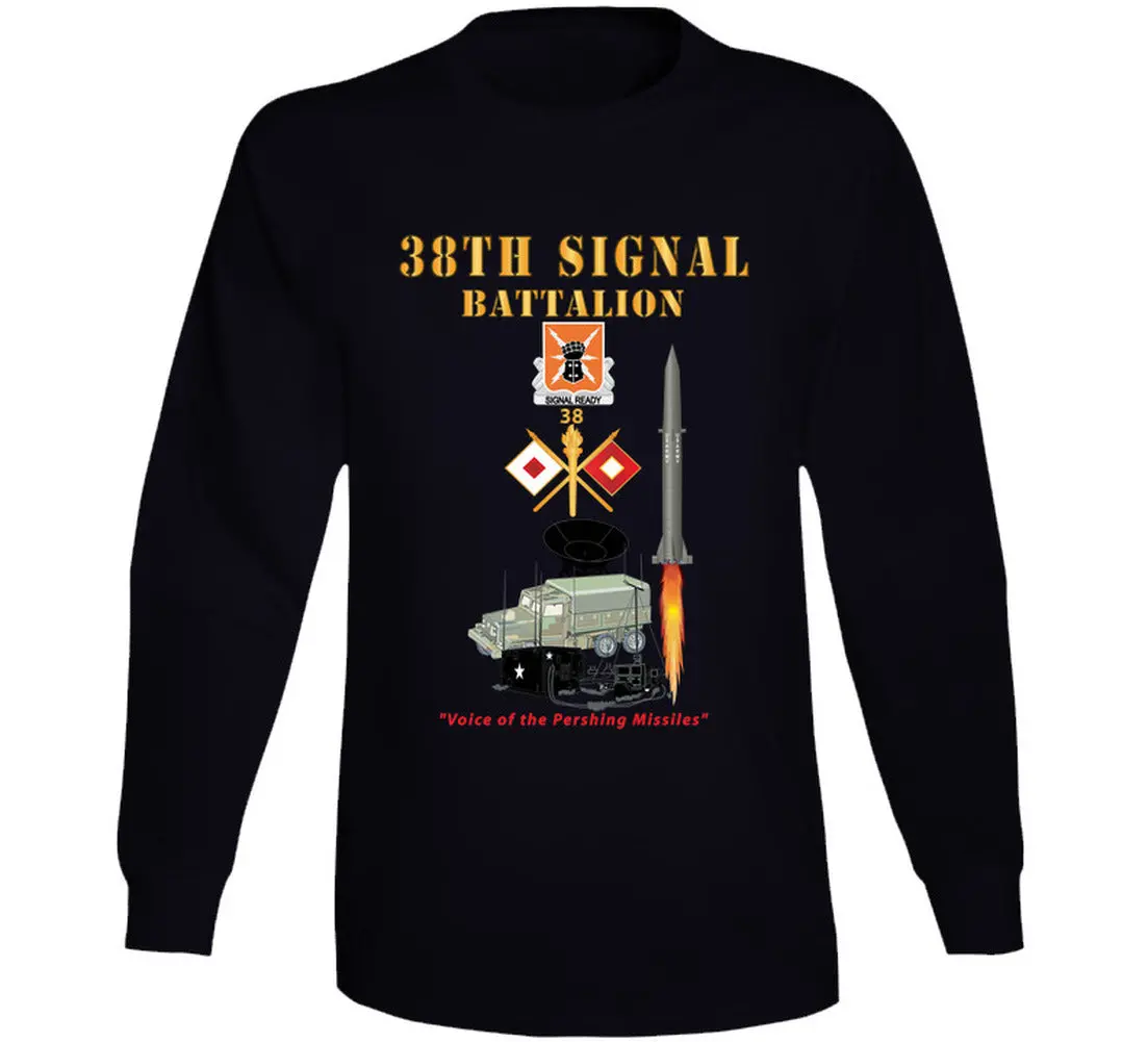 38Th Signal Bn - Dui - Br - Pershing Firing W Commo Station - Sat Dish - V1 X 300 - Long Sleeve 1