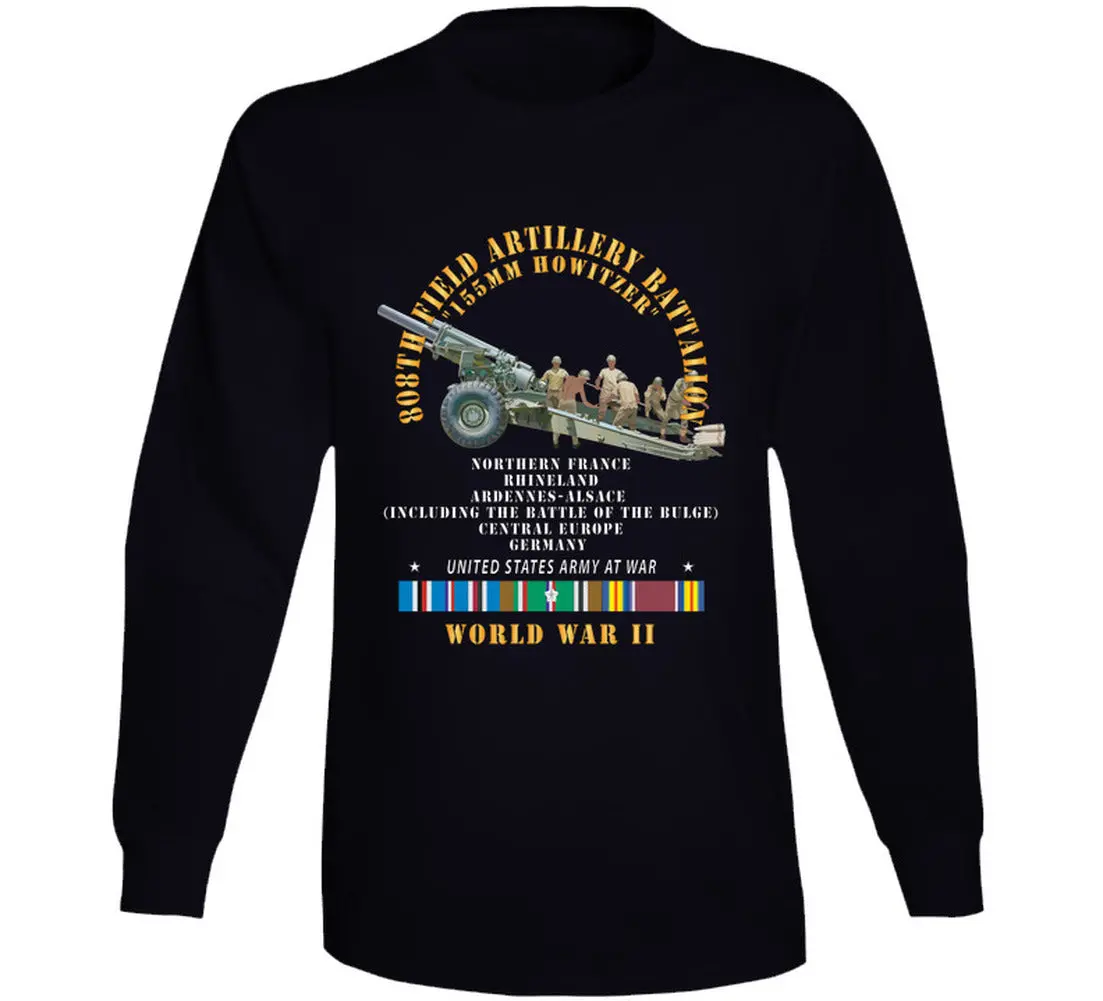 Vintage WWII 808th Field Artillery Battalion T-Shirt - Image 10