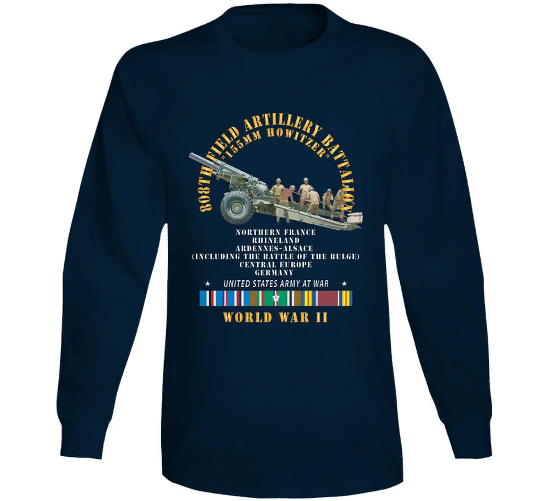 Vintage WWII 808th Field Artillery Battalion T-Shirt - Image 12