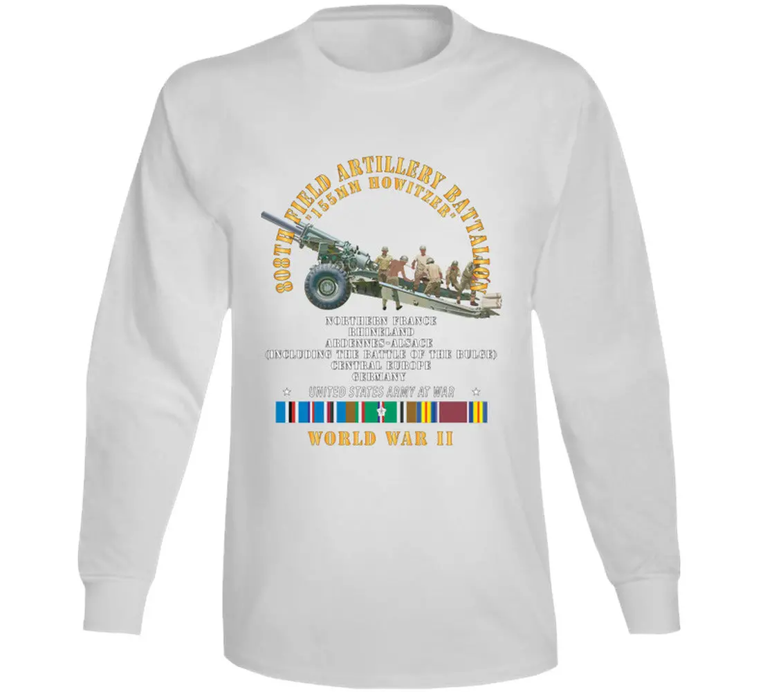Vintage WWII 808th Field Artillery Battalion T-Shirt - Image 11