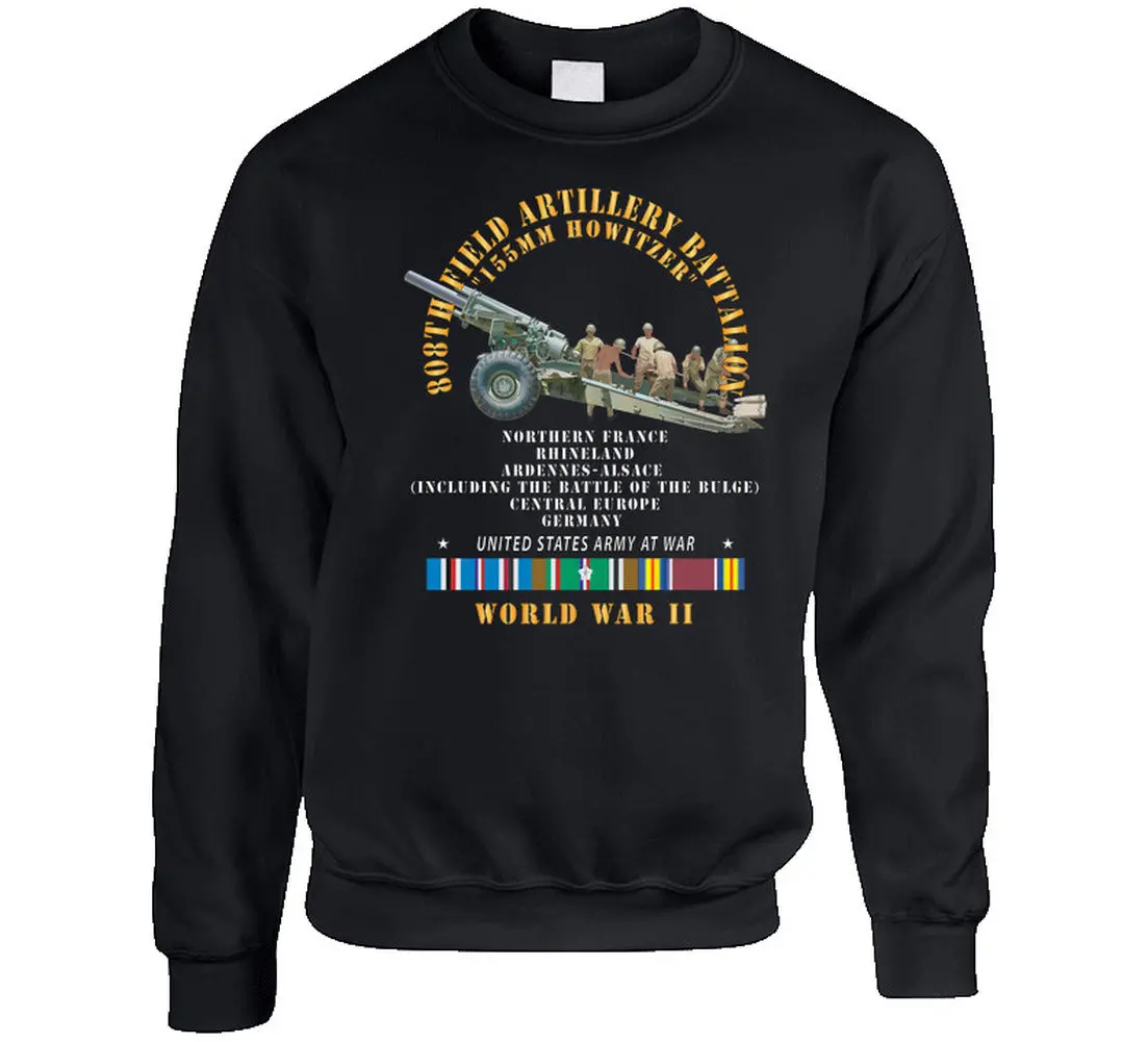 Vintage WWII 808th Field Artillery Battalion T-Shirt - Image 13
