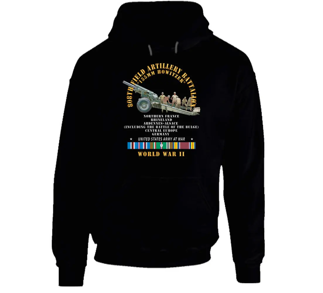 Vintage WWII 808th Field Artillery Battalion T-Shirt - Image 7