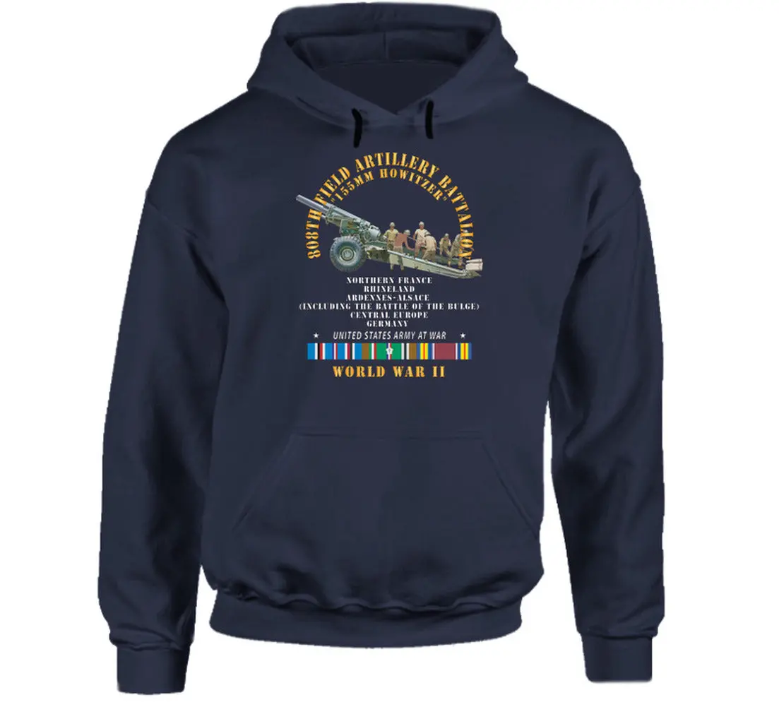 Vintage WWII 808th Field Artillery Battalion T-Shirt - Image 9