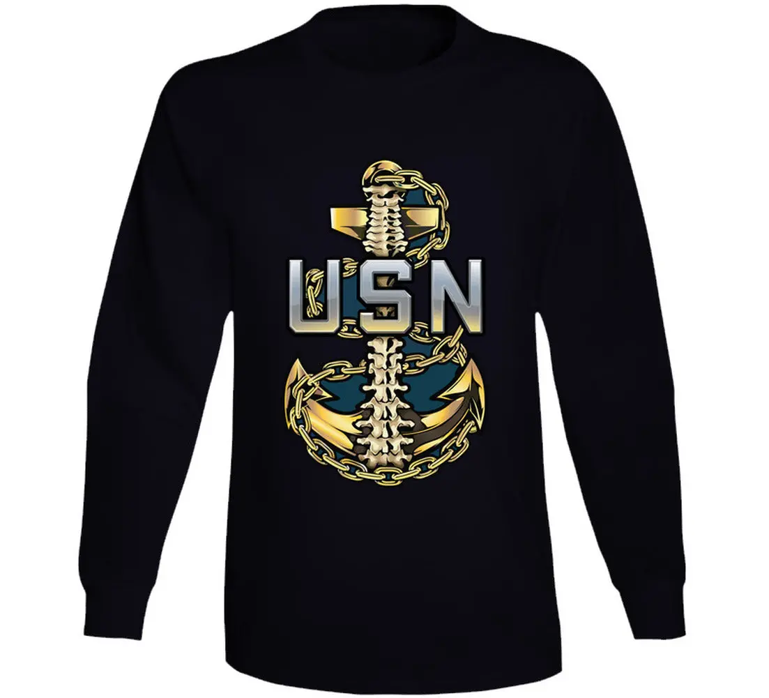 Us Navy - Anchor Bone Wo Txt - Long Sleeve Tee 1