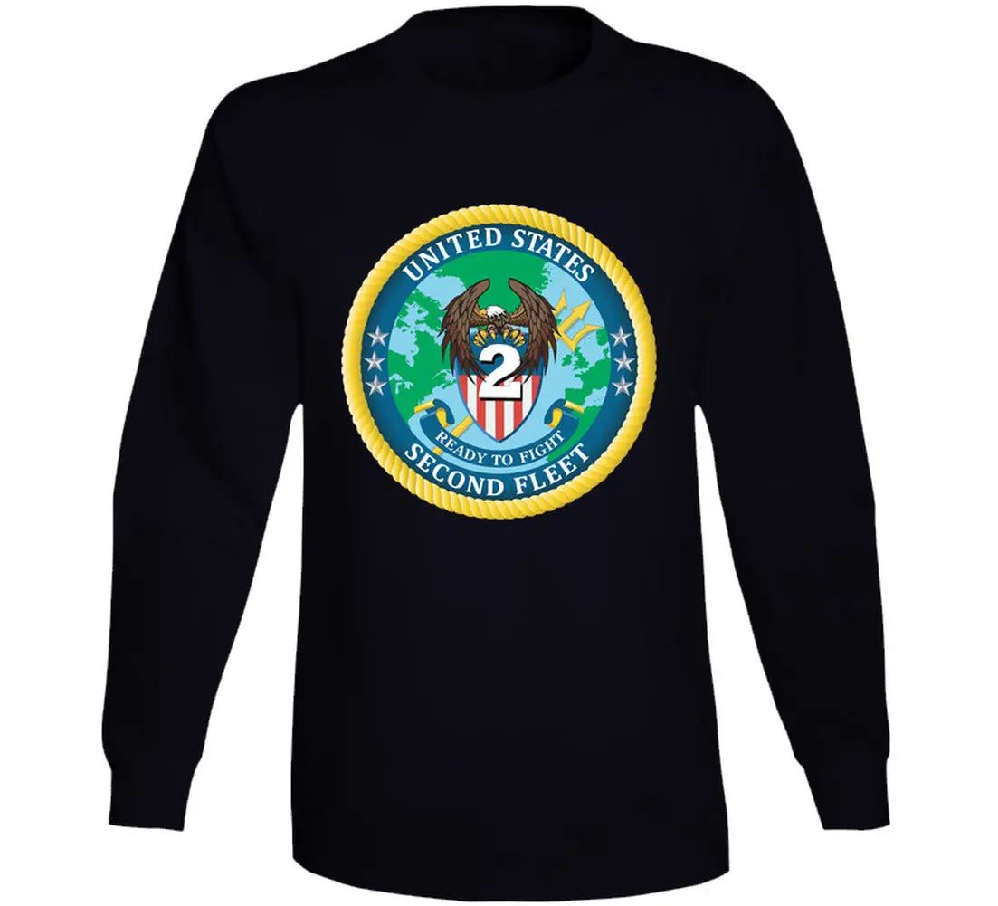 Navy - United States Second Fleet Wo Txt - Long Sleeve Tee 1