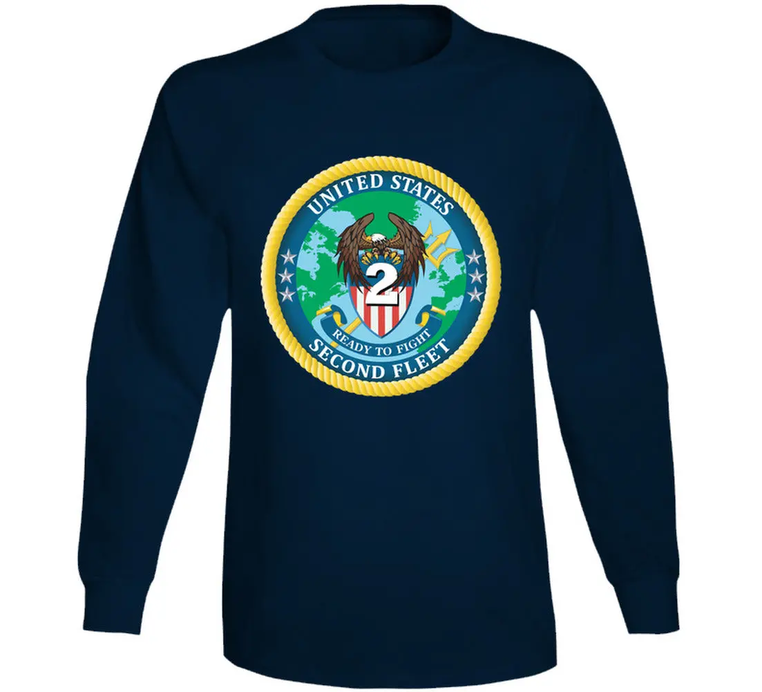 Navy - United States Second Fleet Wo Txt - Long Sleeve Tee 3