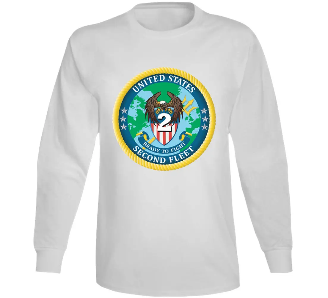 Navy - United States Second Fleet Wo Txt - Long Sleeve Tee 2
