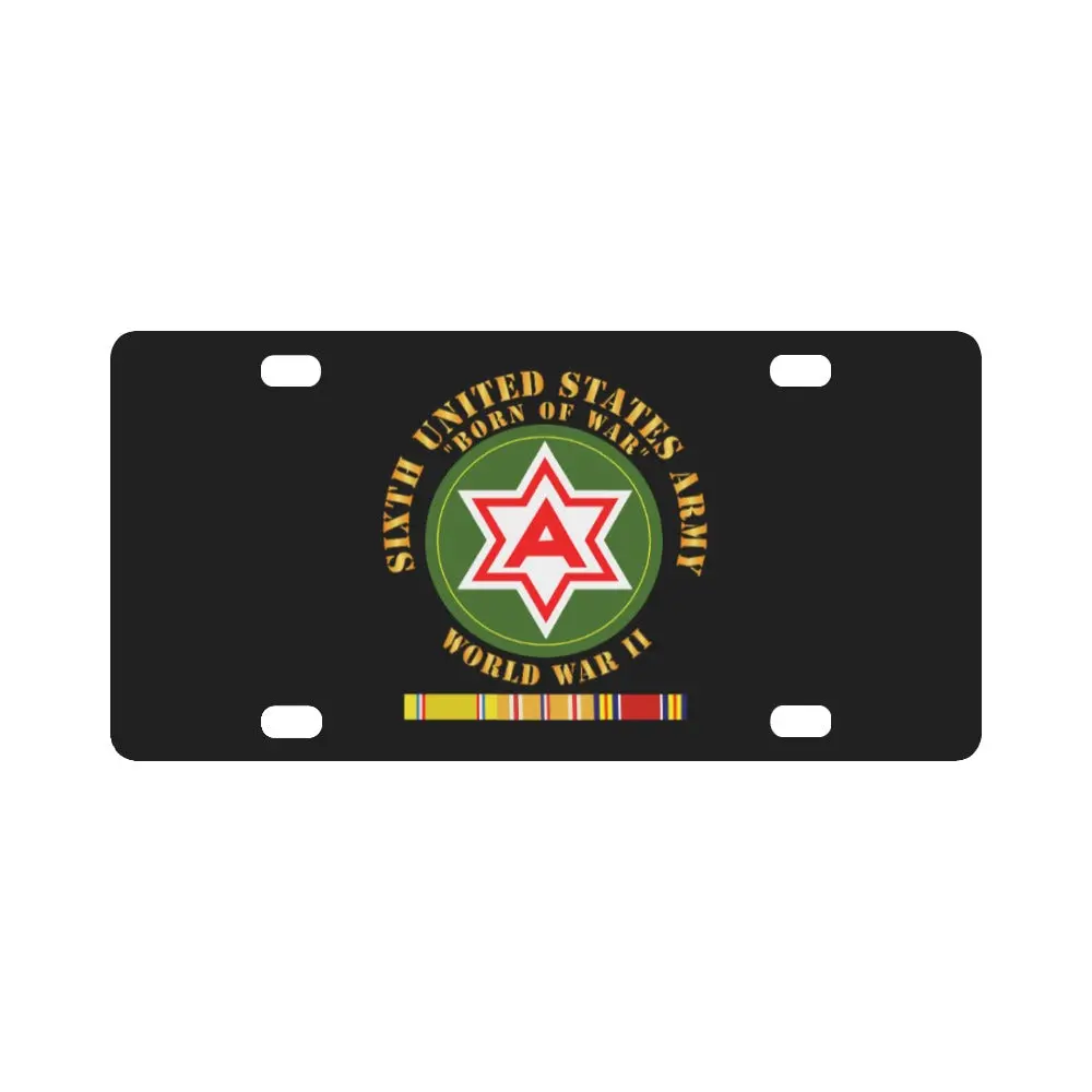 Army - 6Th United States Army - Wwii W Pac Svc Classic License Plate 1