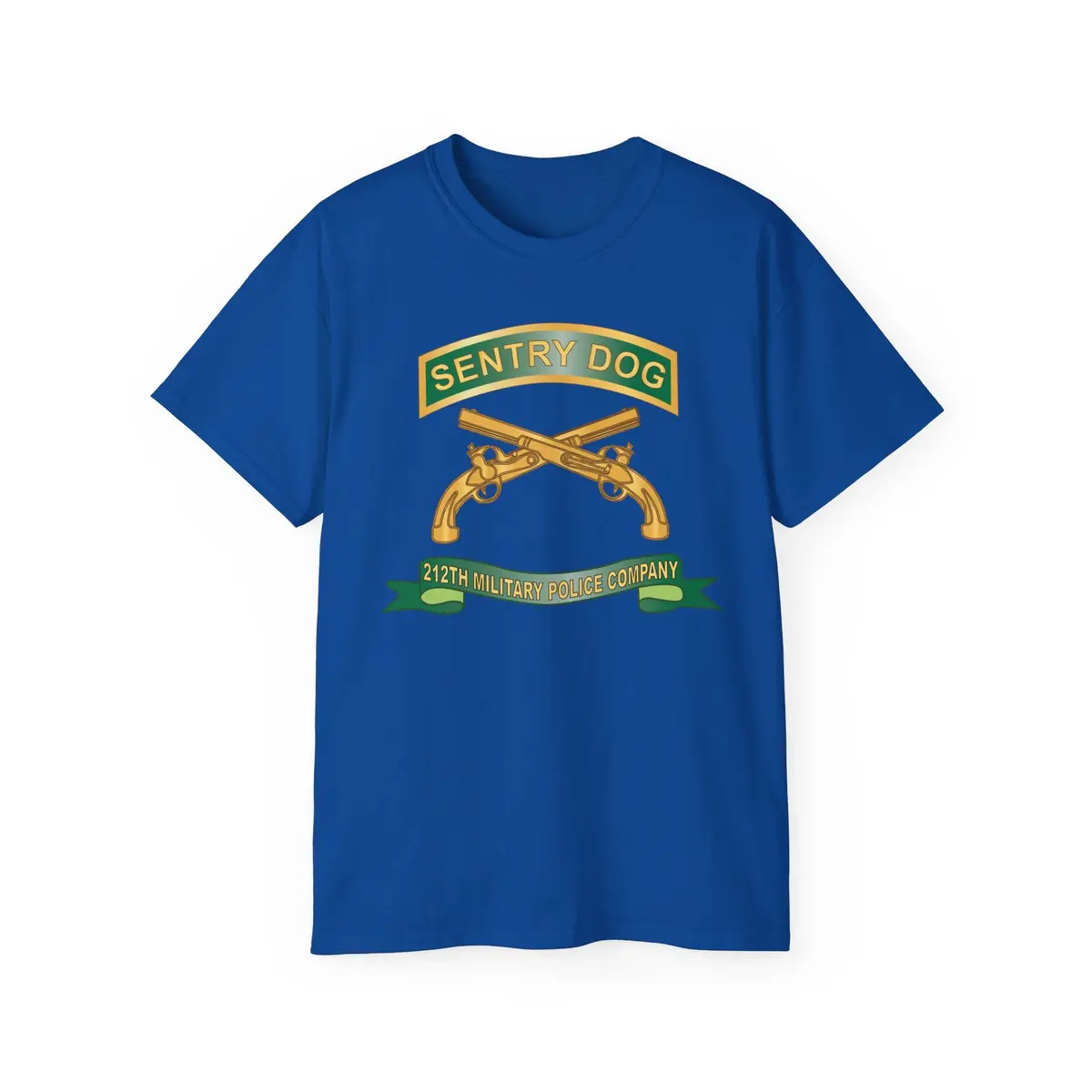 Unisex Ultra Cotton Tee - Army - Sentry Dog - 212Th Military Police Company W Br - Ribbon X 300 11