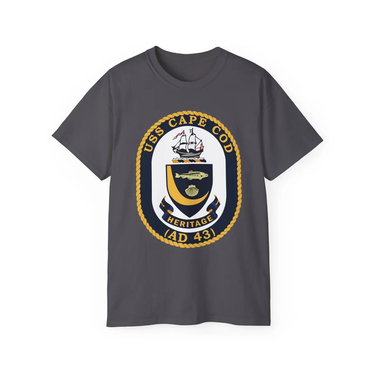 Unisex Ultra Cotton Tee - Navy - Uss Cape Cod (Ad 43) Wo Txt X 300 10