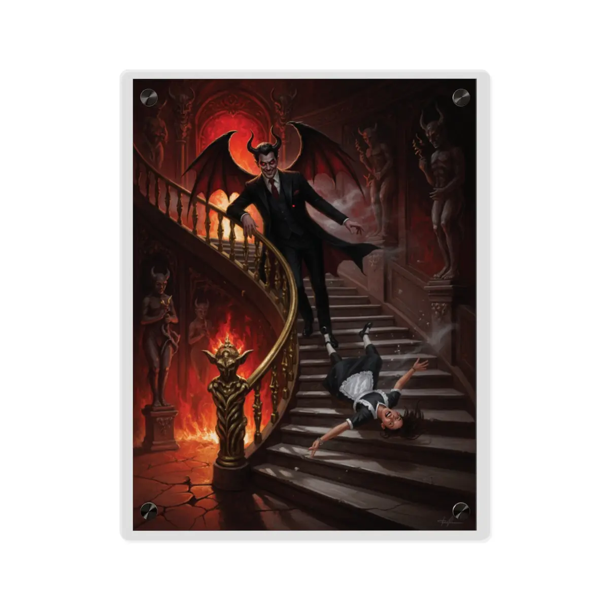 Acrylic Wall Art Panel - Devil And Maid 7