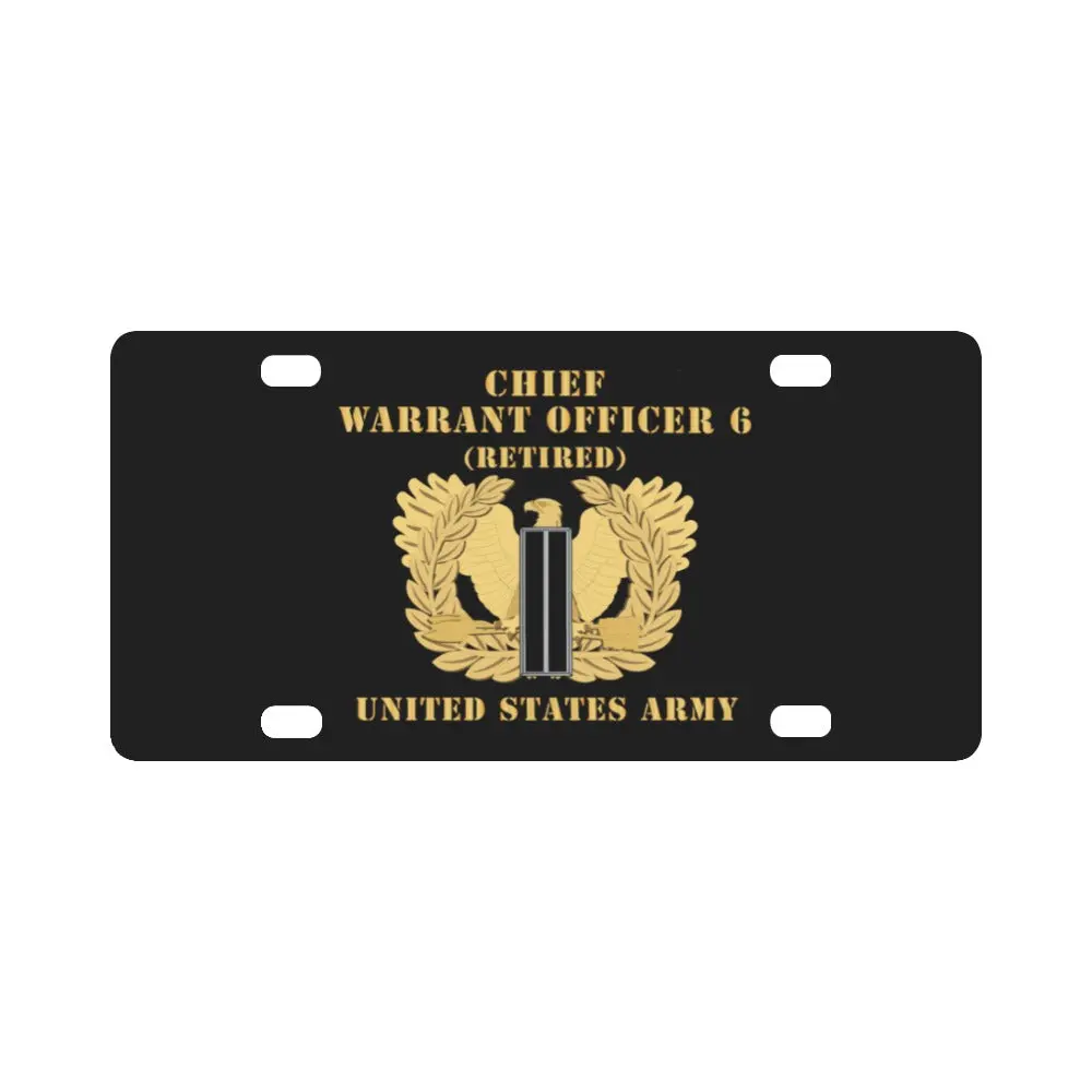 Army - Chief Warrant Officer - Cw06 - Retired - Flat - Eagle And Bar X 300 Classic License Plate 1