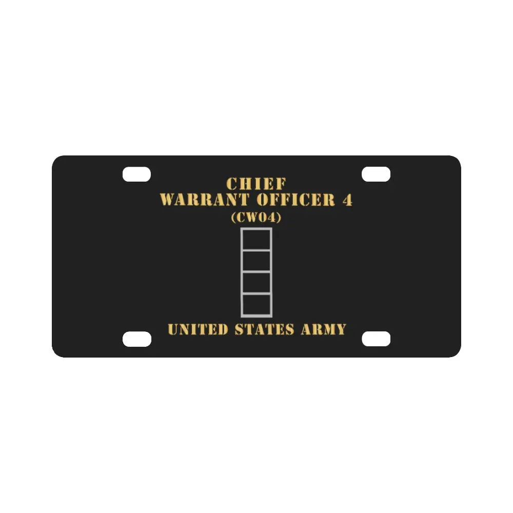 Army - Chief Warrant Officer 4 - Cw04 - Flat - X 300 Classic License Plate 1