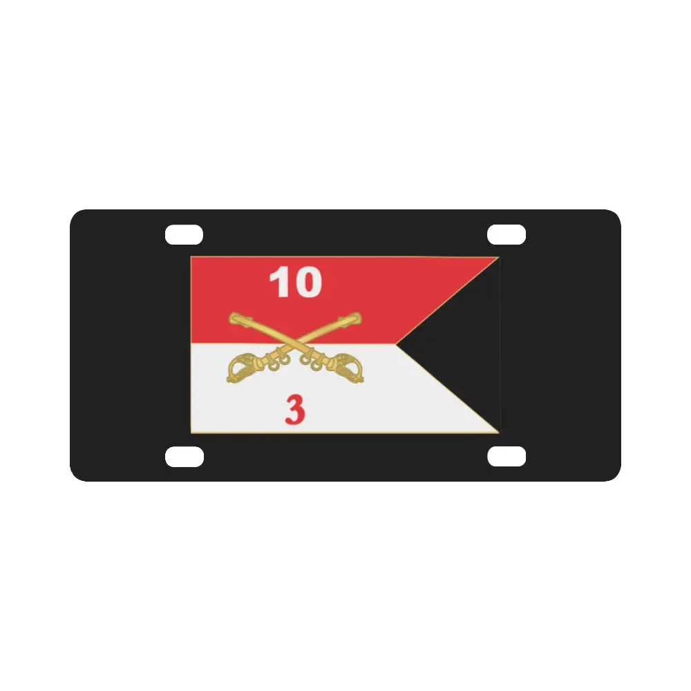 3Rd Squadron - 10Th Cavalry Guidon X 300 Classic License Plate 1