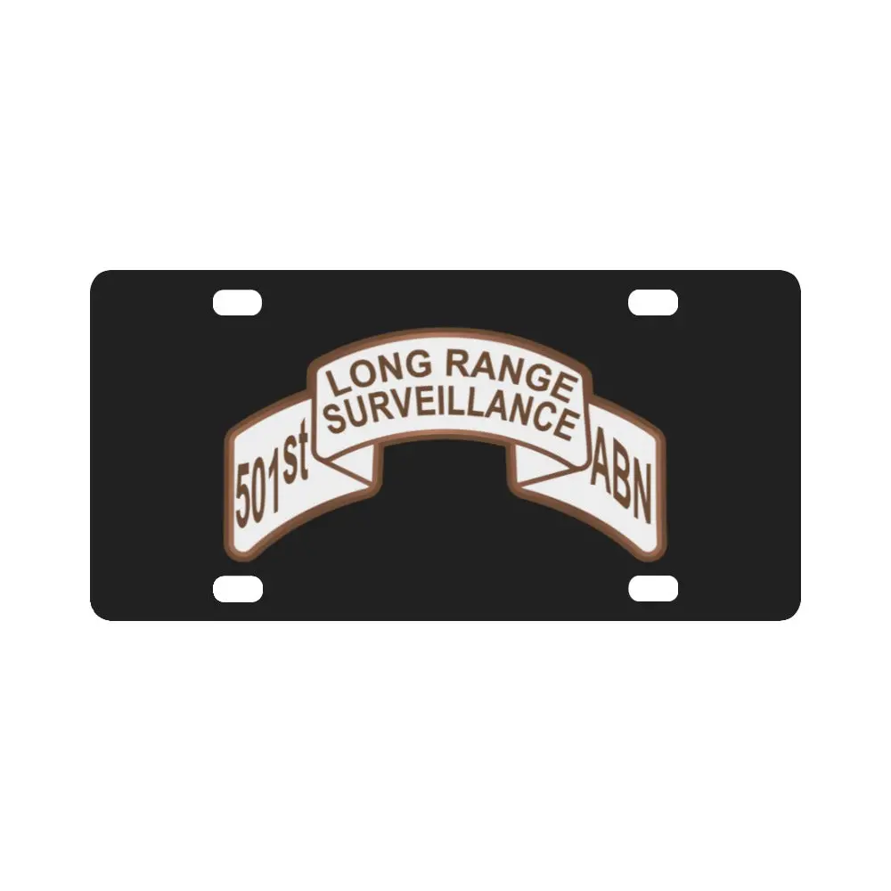Scroll - 501St Lrs Airborne Infantry Desert Classic License Plate 1