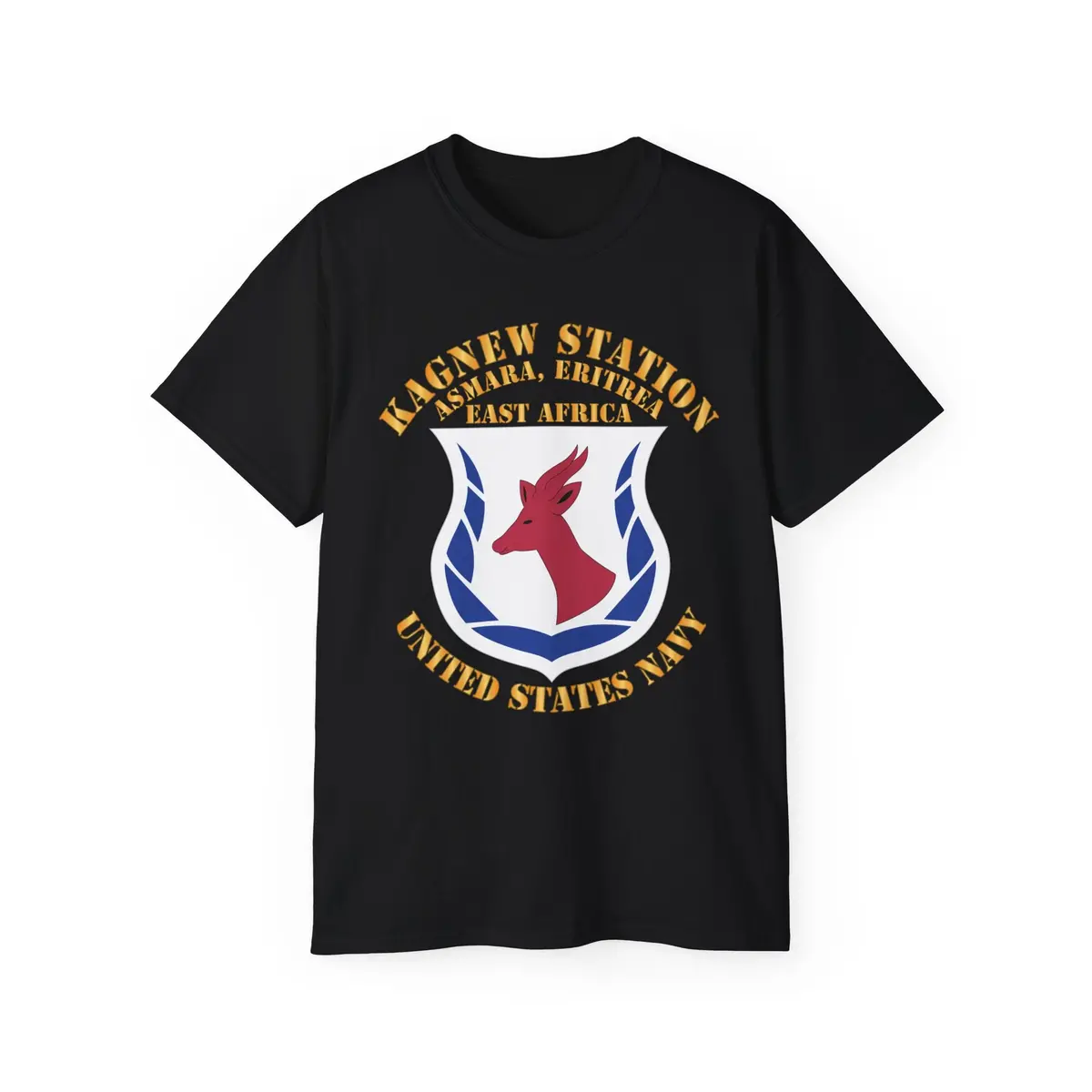 Navy Kagnew Station Eritrea Logo Tee — United States Navy Vintage Military T-Shirt 4