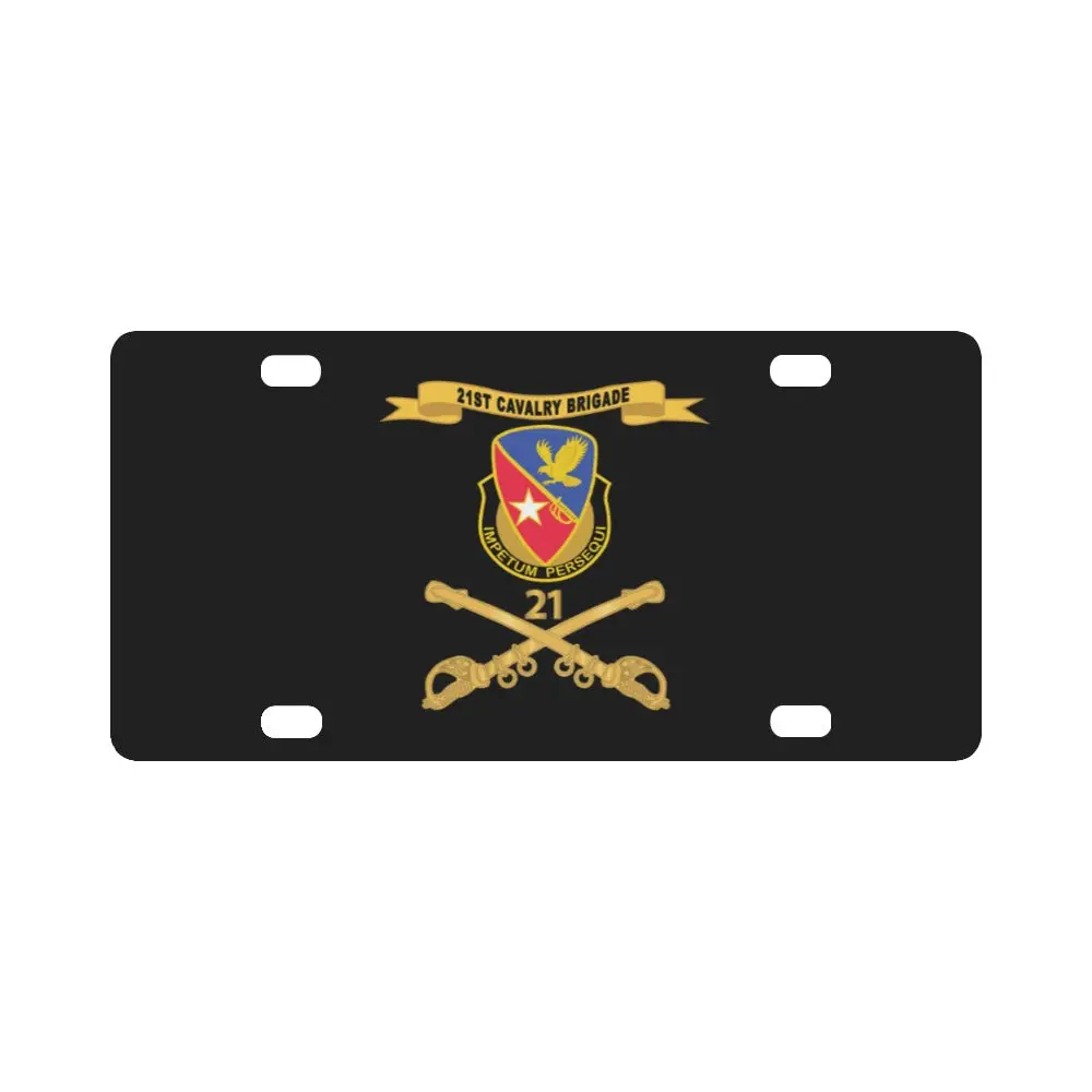 Army - 21St Cavalry Brigade - Dui W Br - Ribbon X 300 Classic License Plate 1