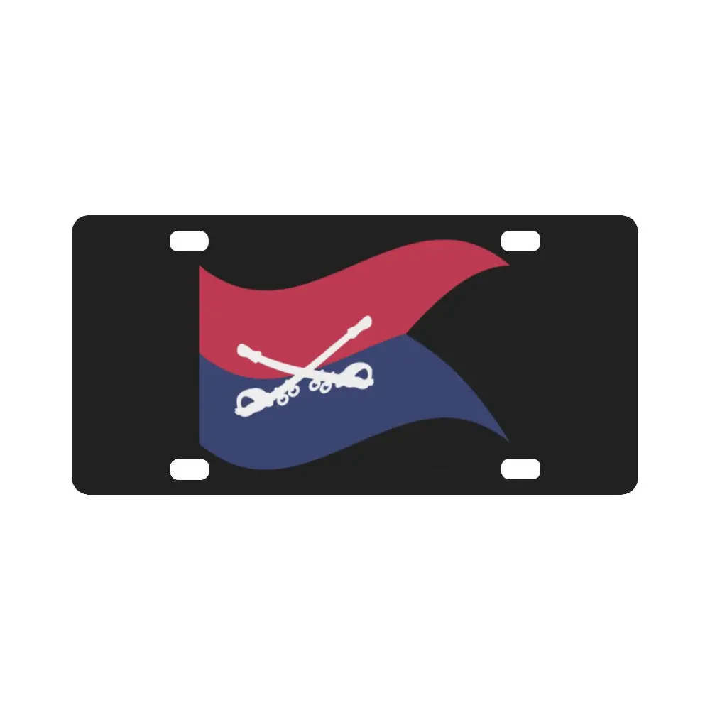 Army - Cavalry Regiment - Guidon - Red Blue - Waving X 300 Classic License Plate 1