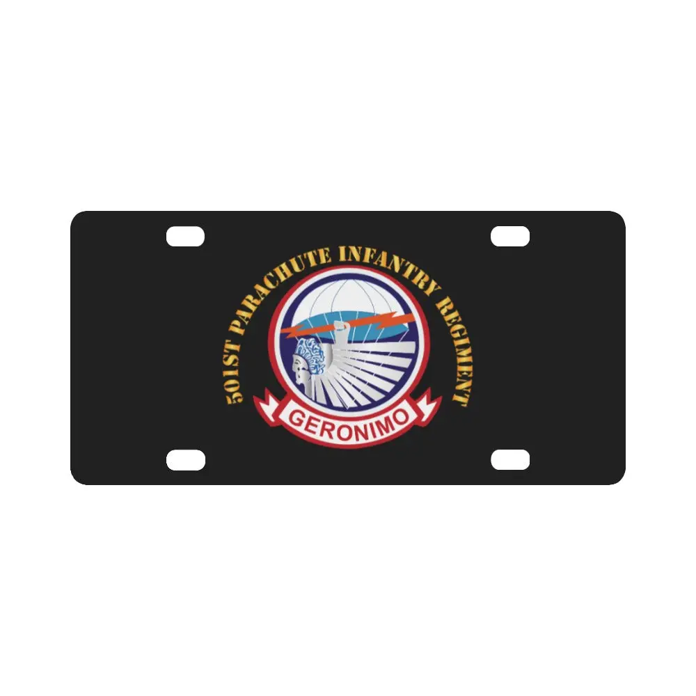 Army - 501St Parachute Infantry Regiment Classic License Plate 1