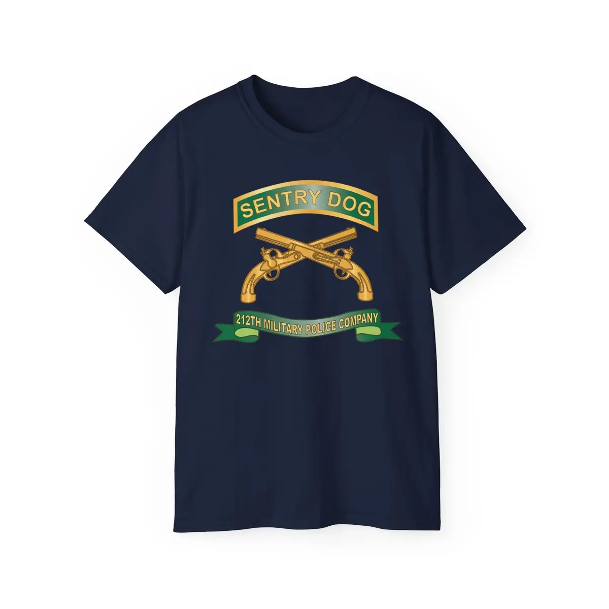 Unisex Ultra Cotton Tee - Army - Sentry Dog - 212Th Military Police Company W Br - Ribbon X 300 12